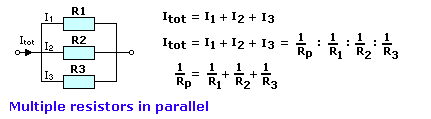 Parallel resistance for multiple resistors
